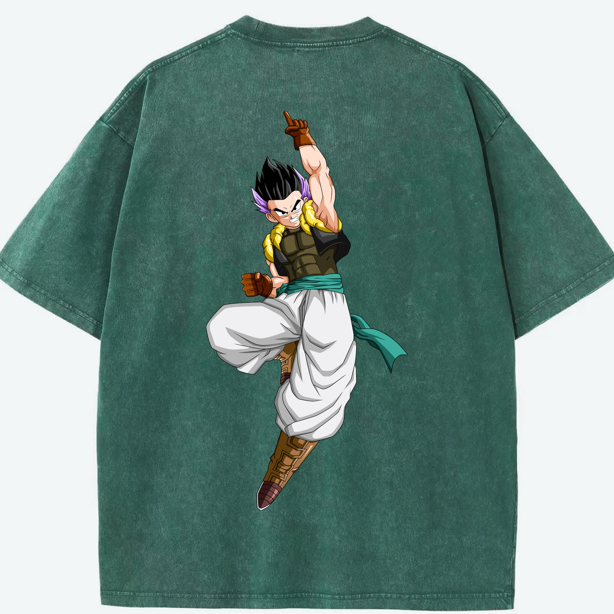 （画像用） ドラゴンボール 孫 悟飯（そんごはん）DRAGON BALL Son Gohan 綿100% ヴィンテージ風 半袖Tシャツ（背面プリント）